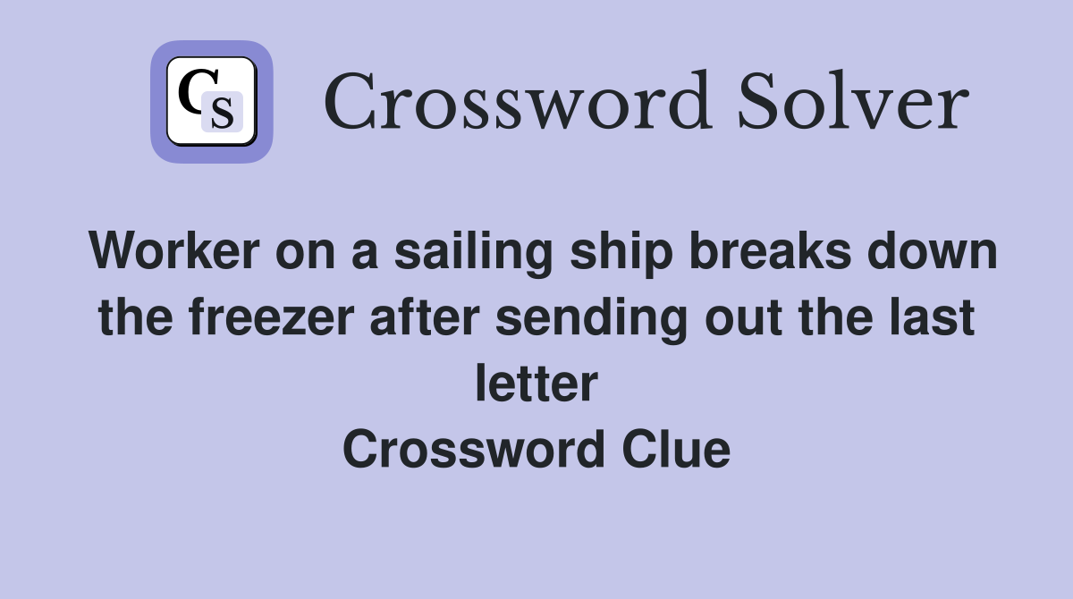 Worker on a sailing ship breaks down the freezer after sending out the